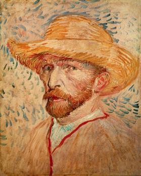 Vincent Van Gogh : Self Portrait with Straw Hat, I